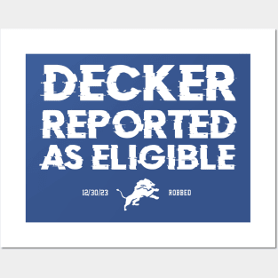 Decker-Reported-As-Eligible Posters and Art